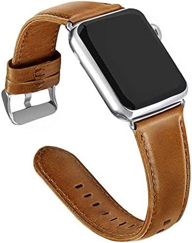 سوار ساعة ابل الجلد