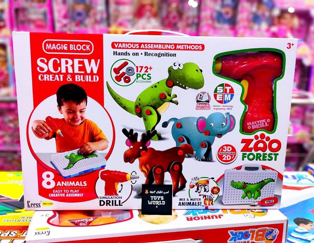 العاب اطفال جديدة من 3D Building Puzzle with Drill Screws