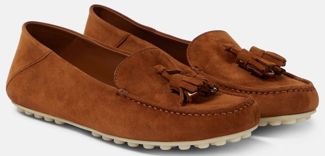 حذاء LORO PIANA Dot Sole suede moccasins