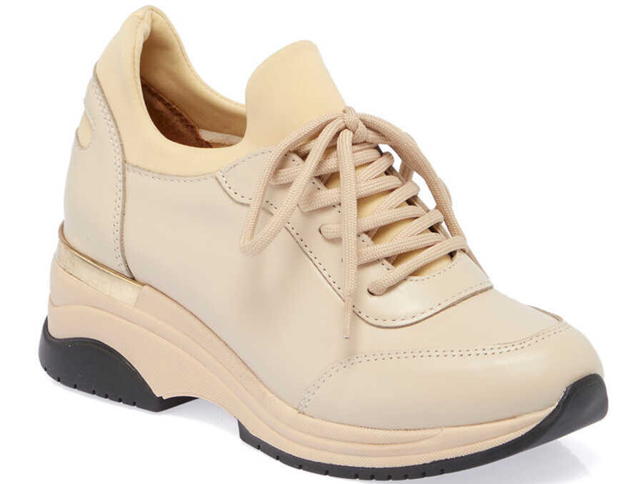 Bej Deri Kadın Sneaker- K22S1AY66288-A25