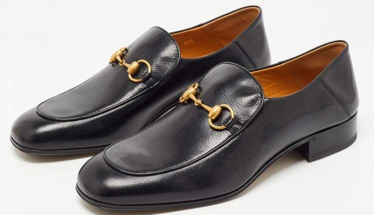 حذاء Gucci Jordaan leather loafers