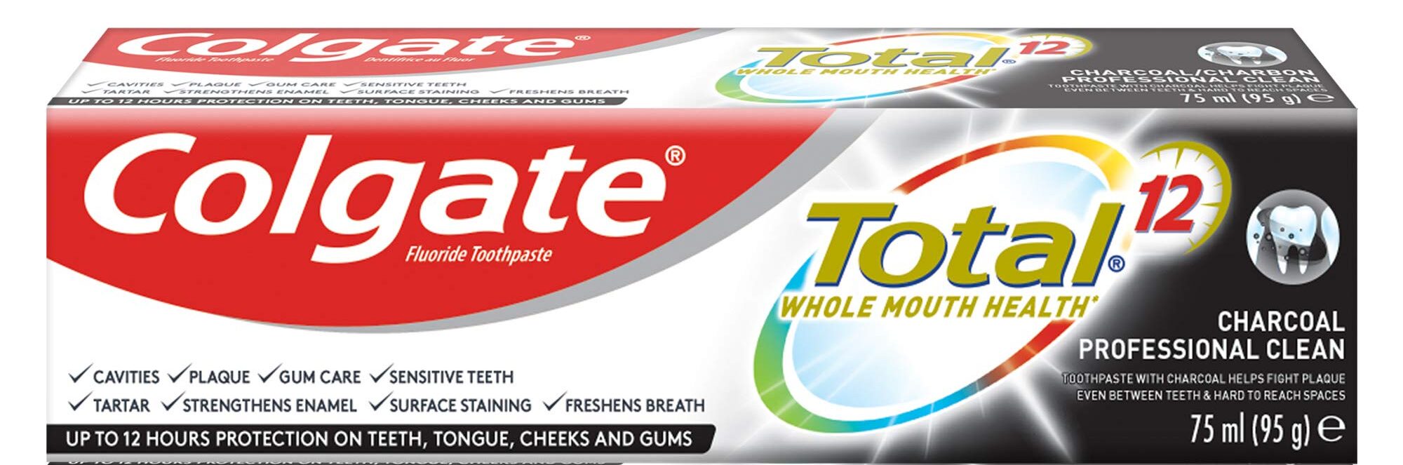 معجون أسنان كولجيت توتال 12 بالفحم بروفيشنال كلين