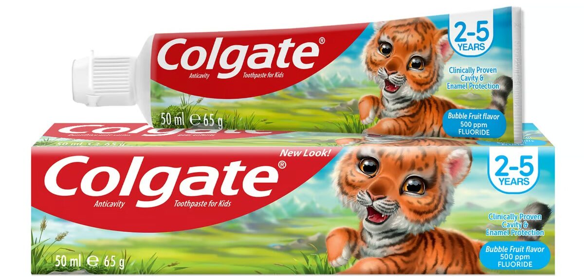 معجون أسنان كولجيت للأطفال فواكه (Colgate toothpaste)