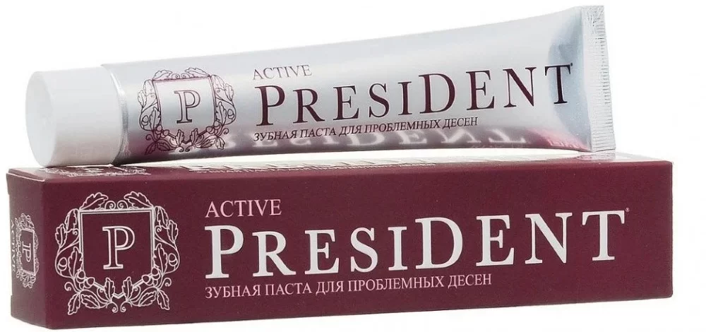 بريزيدنت معجون اسنان أكتيف لعلاج ومنع نزيف اللثة