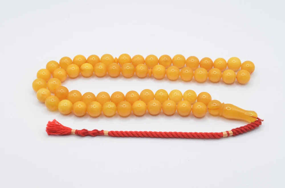 سبحة كهرمان طبيعي فرز قديم ماخذ لون