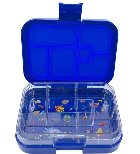 تايني ويل - علبة بينتو بـ 6 أقسام - لون أزرق