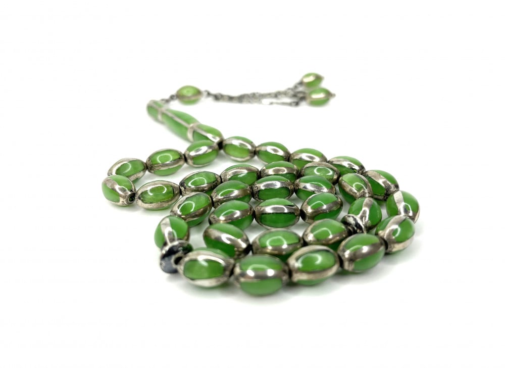 سبحة فضة وبكلايت عيار 925