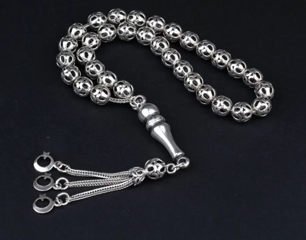 سبحه فضه تركي منحونة