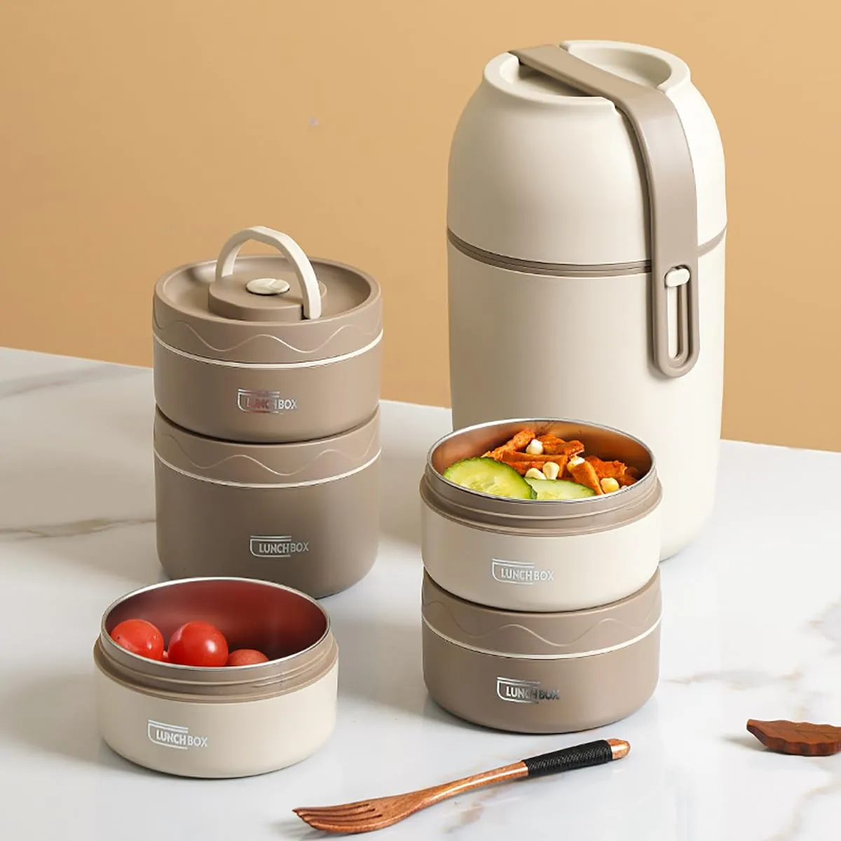 صندوق بينتو من 3 طبقات عازلة للحرارة ومانعة للتسرب من اويداس