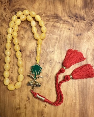 سبحة اصفر سيفين ونخلة