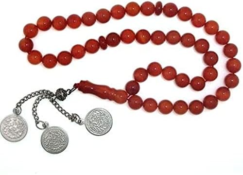  سبحة حمراء عقيق يماني