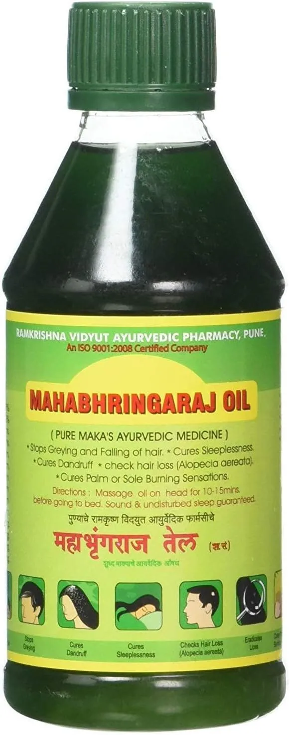 زيت ماهابرينجراج من RVAP 500 مل | زيت أيورفيدا الهندي النقي للعناية بالشعر